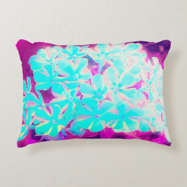 Robin's Egg Blue Peppermint Twist Phlox Flowers Accent Kussen