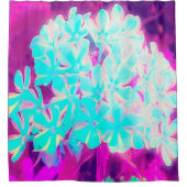 Robin's Egg Blue Peppermint Twist Phlox Flowers Douchegordijn (Voorkant)