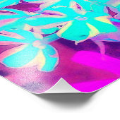 Robin's Egg Blue Peppermint Twist Phlox Flowers Foto Afdruk (Hoek)