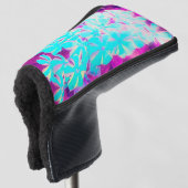 Robin's Egg Blue Peppermint Twist Phlox Flowers Golfheadcover (3/4 voorkant)