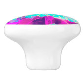 Robin's Egg Blue Peppermint Twist Phlox Flowers Keramische Knop (Zijkant)