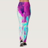 Robin's Egg Blue Peppermint Twist Phlox Flowers Leggings (Achterkant)