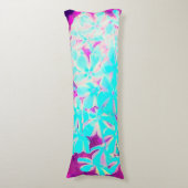 Robin's Egg Blue Peppermint Twist Phlox Flowers Lichaamskussen (Voorkant Verticaal)