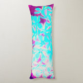 Robin's Egg Blue Peppermint Twist Phlox Flowers Lichaamskussen (Achterkant (Verticaal))