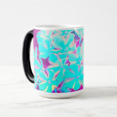 Robin's Egg Blue Peppermint Twist Phlox Flowers Magische Mok (Voorkant links)