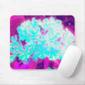 Robin's Egg Blue Peppermint Twist Phlox Flowers Muismat (Met muis)