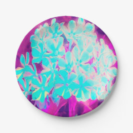 Robin's Egg Blue Peppermint Twist Phlox Flowers Papieren Bordje