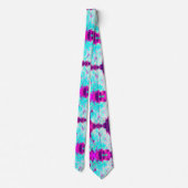 Robin's Egg Blue Peppermint Twist Phlox Flowers Stropdas (Achterkant)