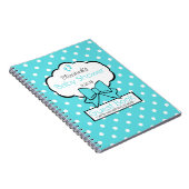 Robins Egg Blue Polka Dot Baby shower Guest Book- Notitieboek (Rechterzijde)