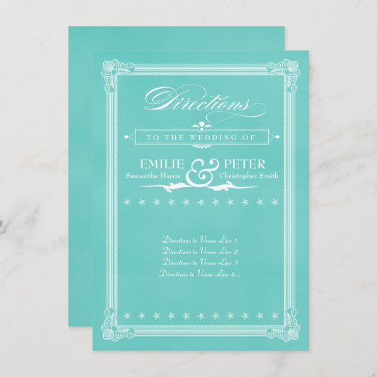 Robin's Egg Blue Poster Style Kaart (Voorkant / Achterkant)