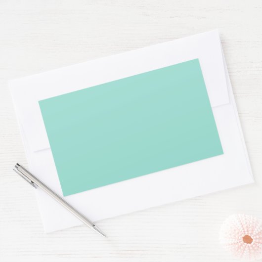 Robin's Egg Blue Rechthoekige Sticker (Envelop)