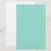 Robin's Egg Blue Solid Color past hem aan Briefpapier (Voorkant / Achterkant)
