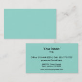 Robin's Egg Blue Solid Color Visitekaartje (Voorkant / Achterkant)