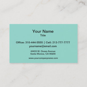 Robin's Egg Blue Solid Color Visitekaartje