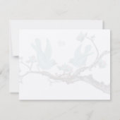 Robin's Egg Blue  Tortelduifjes Dank je wel Bedankkaart (Achterkant)