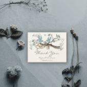 Robin's Egg Blue  Tortelduifjes Dank je wel Bedankkaart