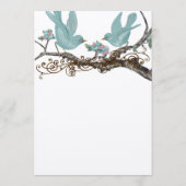 Robin's Egg Blue Tortelduifjes Wedding Menu (Achterkant)