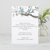 Robin's Egg Blue Wedding Invitations Kaart (Staand voorkant)