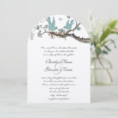  Robin's Egg Blue Wedding Invitations Kaart (Staand voorkant)