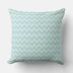 Robins Egg Chevron Aqua Blauwgroen Zig Zag Modern Kussen