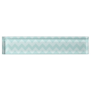Robins Egg Chevron Aqua Blauwgroen Zig Zag Modern Naambordje