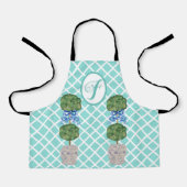 Robin's Egg Chinoiserie Ginger Jar Topiary A Schort (Voorkant)