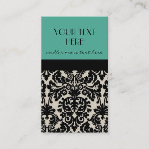 Robin's Egg Damask Visitekaartje