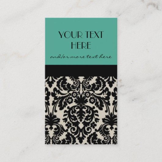 Robin's Egg Damask Visitekaartje (Voorkant)
