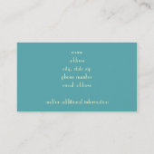 Robin's Egg Damask Visitekaartje (Achterkant)