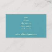 Robin's Egg Damask Visitekaartje (Achterkant)