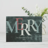 Robin's Egg Merry Holiday nieuwjaar Feestdagenkaart (Staand voorkant)