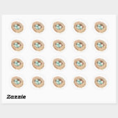 Robin's Egg Nest Blue Waterverf Ronde Sticker (Vel)