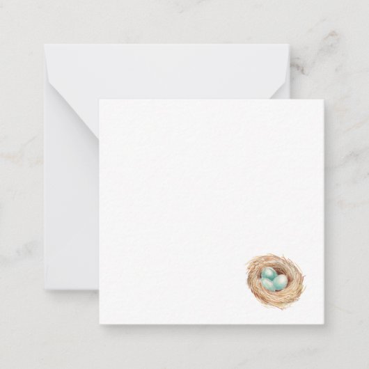Robins Egg Nest Card Blank Invite Note Letter Notitiekaartje (Voorkant)
