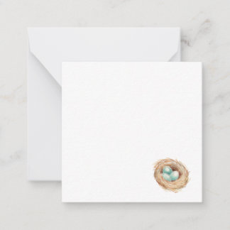 Robins Egg Nest Card Blank Invite Note Letter Notitiekaartje