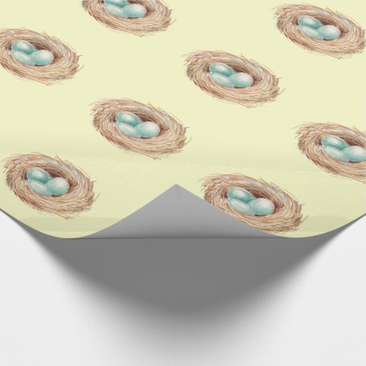 Robin's Egg Nest Wrapping Paper Cadeaupapier (Hoek)