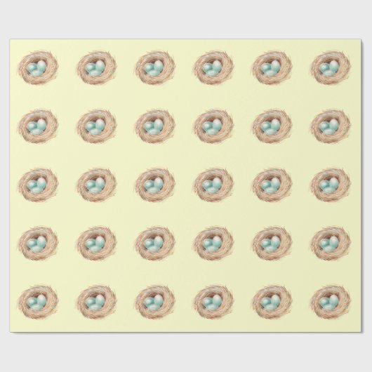 Robin's Egg Nest Wrapping Paper Cadeaupapier (Vlak)