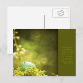 Robins Egg on Moss Foto met Inspirerend Quote Briefkaart (Voorkant / Achterkant)