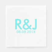 robin's ei blauw Aqua blauw turquoise bruiloft Servet (Voorkant)