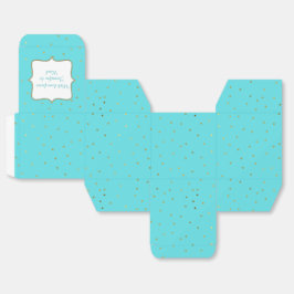 Robins Ei Blauw en Goud Polka Dot Favor Geschenkdo Bedankdoosjes