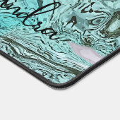 Robins Ei Blauw en Grijs Abstract Gepersonaliseerd Bureaumat (Hoek)