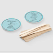 Robins Ei Blauw en Zilver Huwelijksprogramma Fan Handwaaier (Niet-gemonteerd)