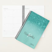 Robin's Ei Blauw Glitter Glans Jaarlijks Monogram Planner (Display)