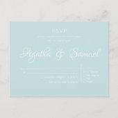 Robins Ei Blauw Klassieke Bruiloft Uitnodiging RSV (Voorkant)