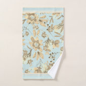 Robins Ei Blauw met Bruine tinten van Bloemen Bad Handdoek (Handdoek)