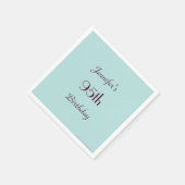 Robins Ei Blauw Minimalistisch 95ste Verjaardagsfe Servetten (Hoek)