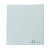 Robins Ei Blauw Naam Notitieblok (Voorkant)