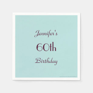 Robins Ei Blauw Papier Servetten 60ste Verjaardag