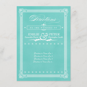 Robin's Ei Blauw Poster Stijl Richtingenkaart Informatiekaartje