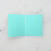 robin's ei blauw turquoise aqua blauw bruiloft bedankkaart (Binnen)