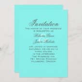 robin's ei blauw turquoise aqua blauw bruiloft kaart (Voorkant / Achterkant)